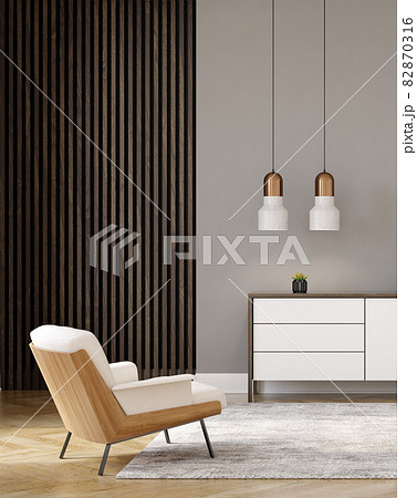 Minimalist Interior of modern living room 3D rendering Minimalist Interior of modern living room 3D rendering 82870316