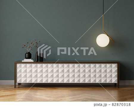 Minimalist Interior of modern living room 3D rendering 82870318