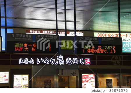 大規模運転見合わせ中の京浜東北線川口駅にて（2021年10月10日） 82871576