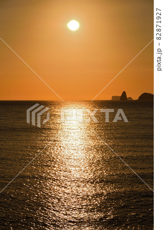 五島灘、角力灘、大角力の夕景 五島灘、角力灘、大角力の夕景 82871927