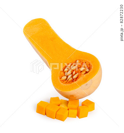Butternut squash isolated on white background Butternut squash isolated on white background 82872230