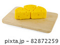 pieces of cheese isolated on white background 82872259