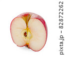 Red apple half isolated on white. Apple Clipping Path 82872262