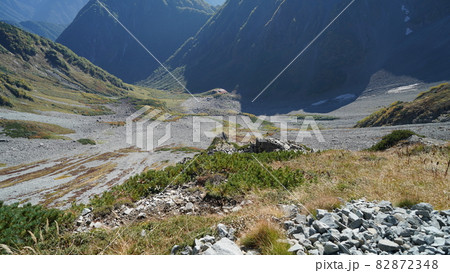 穂高登山 ザイテングラートからの風景 穂高登山 ザイテングラートからの風景 82872348