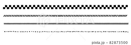 手描きのシンプルな飾り罫セット 82873500