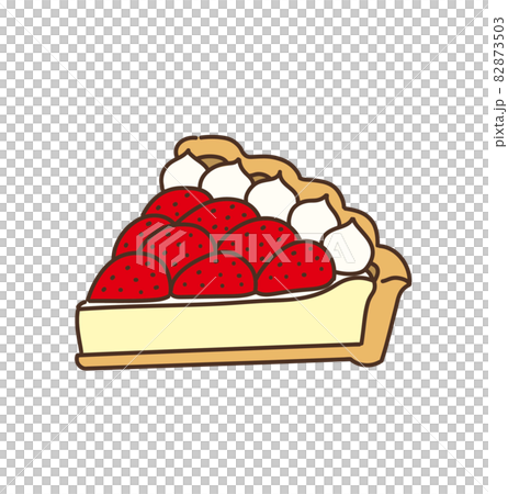 ケーキ　イラスト　ショートケーキ　いちごタルト 82873503