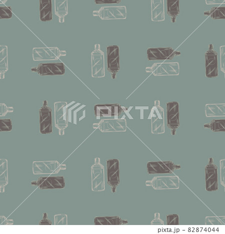 Seamless pattern retro chinese bottle on green background. Geometrical texture template for menu restaurant. Seamless pattern retro chinese bottle on green background. Geometrical texture template for menu restaurant. 82874044