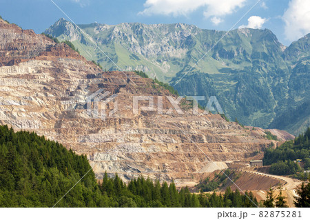 Erzberg iron mine in Styria in Austria 82875281