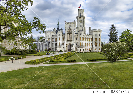 Hluboka nad Vltavou castle in Southern Bohemia, Czech Republic Hluboka nad Vltavou castle in Southern Bohemia, Czech Republic 82875317