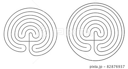 Crete traditional symbol. Cretan labyrinth vector illustration Crete traditional symbol. Cretan labyrinth vector illustration 82876937