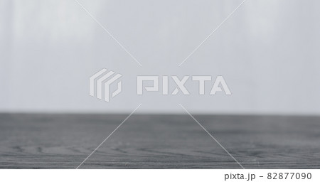 empty white oak table with copy space 82877090