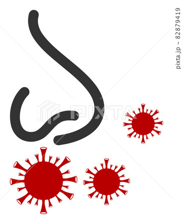 Nasal Infection - Vector Icon Illustration 82879419