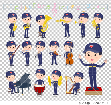 一組古典音樂表演的男郵差 82879595