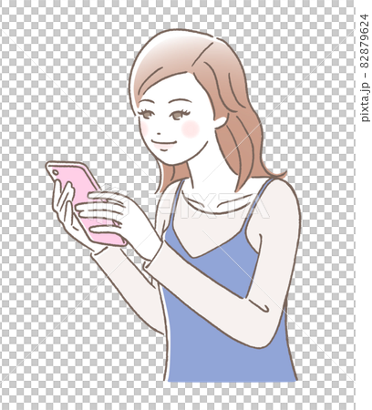 スマホを操作する若い女性 スマホを操作する若い女性 82879624