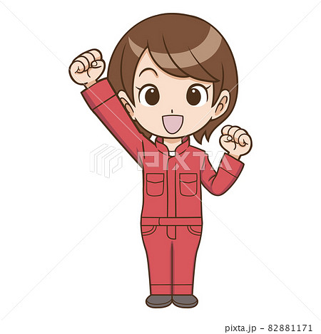 元気な整備士の女性 82881171