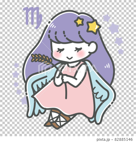 シンプルでかわいい乙女座のイラストのイラスト素材 [82885146 シンプルでかわいい乙女座のイラストのイラスト素材 [82885146