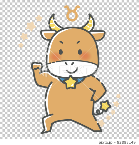 金牛座簡單可愛的插畫 金牛座簡單可愛的插畫 82885149