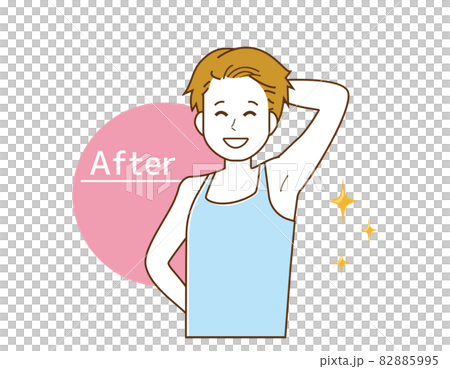 Vector illustration of a man doing armpit hair removal Vector illustration of a man doing armpit hair removal 82885995