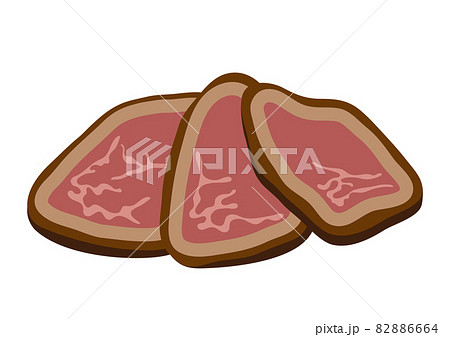 ローストビーフのイラストのイラスト素材 6664