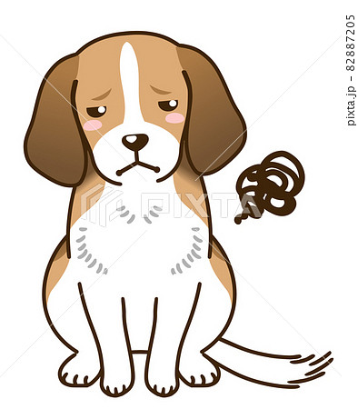 不満があるビーグル ハウンドカラー のイラスト素材 75