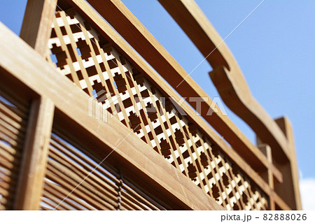 古い衝立。組子。日本。木材。木工。ぬくもり。光。目隠し。空間。和素材。和風 古い衝立。組子。日本。木材。木工。ぬくもり。光。目隠し。空間。和素材。和風 82888026