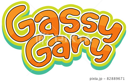 Gassy Gary logo text design 82889671