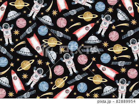 宇宙イメージの背景 水彩風イラスト 宇宙イメージの背景 水彩風イラスト 82889954