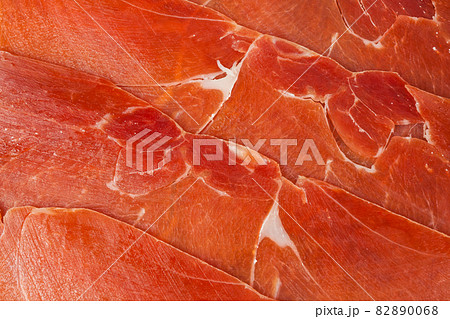 Spanish jamon iberico sliced Spanish jamon iberico sliced 82890068