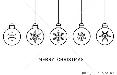 クリスマスオーナメントの背景イラスト 82890167