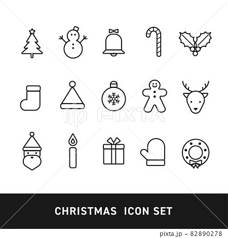 クリスマスアイコンセット クリスマスアイコンセット 82890278