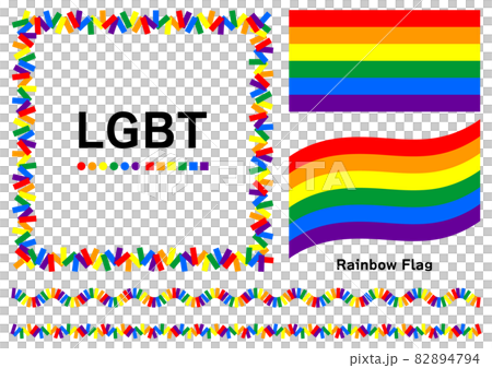 Lgbtの象徴である6色で構成されたレインボーフラッグ フレーム 飾り罫線 背景素材セット ベクターのイラスト素材 4794 Lgbtの象徴である6色で構成されたレインボーフラッグ フレーム 飾り罫線 背景素材セット ベクターのイラスト素材 4794