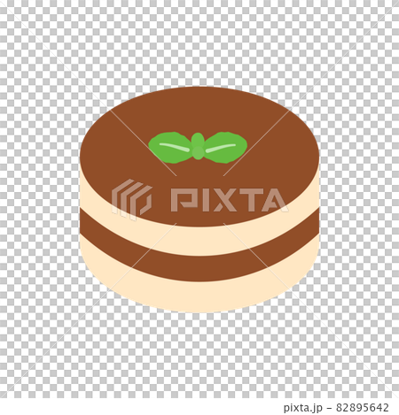 簡單可愛的提拉米蘇插畫 82895642