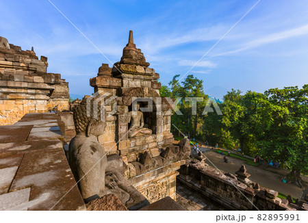 Borobudur Buddist Temple - island Java Indonesia 82895991