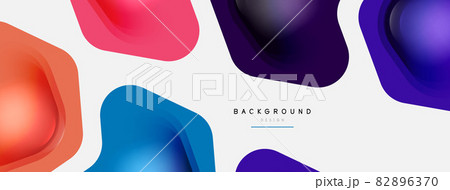 Color arrow shapes on white backdrop. Minimal geometric abstract background. Vector illustration for wallpaper banner background or landing page 82896370