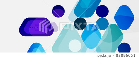 Abstract round geometric shapes and circles background. Trendy techno business template for wallpaper, banner, background or landing 82896651