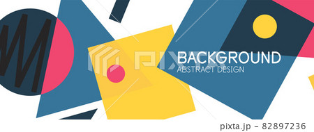 Abstract background with blocks, lines, geometric shapes. Techno or business concept for wallpaper, banner, background, landing page 82897236