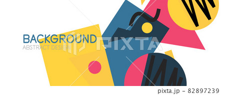 Abstract background with blocks, lines, geometric shapes. Techno or business concept for wallpaper, banner, background, landing page Abstract background with blocks, lines, geometric shapes. Techno or business concept for wallpaper, banner, background, landing page 82897239