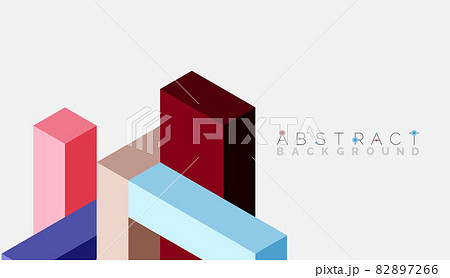 Abstract background. 3d cubes, cubic elements and blocks. Techno or business concept for wallpaper, banner, background, landing page 82897266