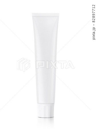 white tube for toothpaste or cosmetic product design mock-up isolated on white background 82897712