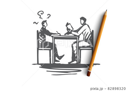 Delayed, speech, development, child, problem concept. Hand drawn isolated vector. 82898320