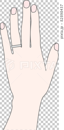 薬指に指輪をはめた女性の手 薬指に指輪をはめた女性の手 82898437