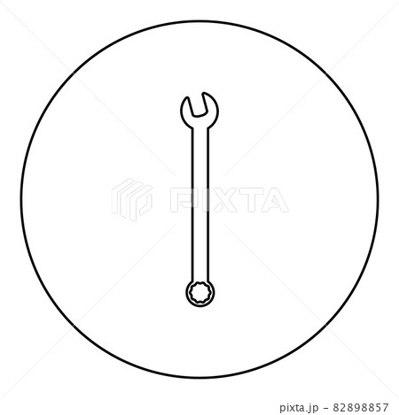 Wrench hexagon Spanner Hand tool Mechanic engineer instrument icon in circle round black color vector illustration solid outline style image Wrench hexagon Spanner Hand tool Mechanic engineer instrument icon in circle round black color vector illustration solid outline style image 82898857