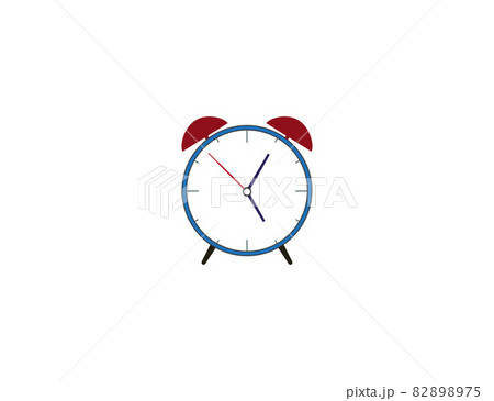 Clock, alarm clock icon. Vector illustration. Flat. 82898975