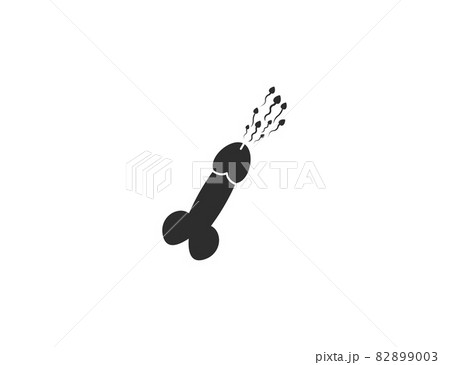 Penis, sperm icon. Vector illustration. flat design. Penis, sperm icon. Vector illustration. flat design. 82899003