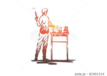 Genetic, engineering, experiment, scientist concept. Hand drawn isolated vector. 82901314
