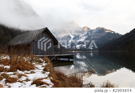 Lake Leopoldstein or Turquoise perl in Austria Lake Leopoldstein or Turquoise perl in Austria 82903654