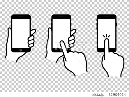 Hands to operate the smartphone-2 82904014