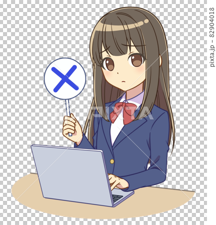 操作個人電腦的西裝外套女孩 82904018