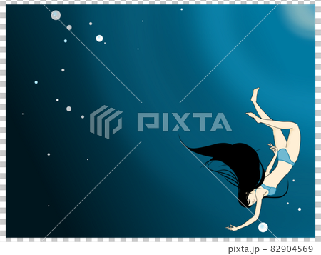 海と少女 82904569