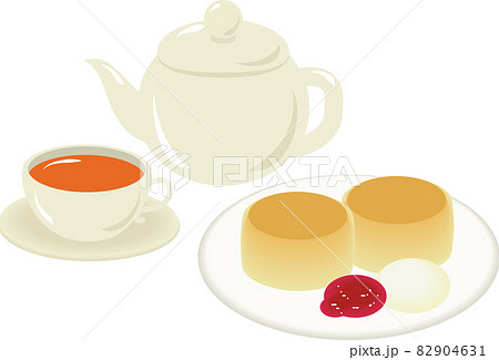 スコーンと紅茶 82904631